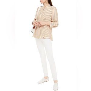 SANDRO Aya striped woven shirt